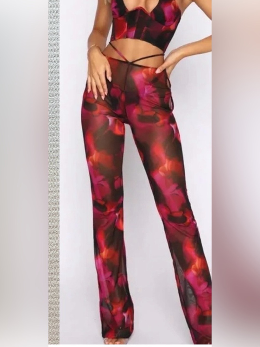 White Fox Rhythm Of The Night Sheer Pants
